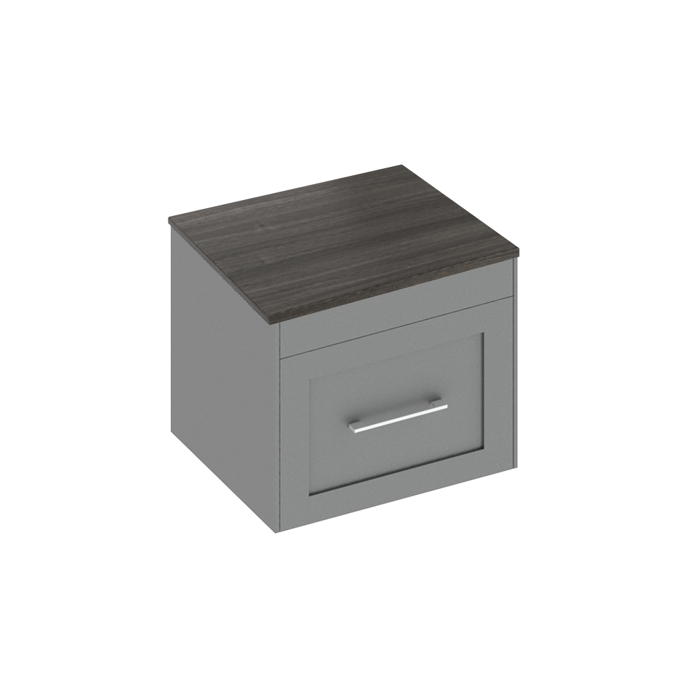 Abacus Concept Sit On Shaker Stone Grey 550mm Vanity Unit - Lava Countertop